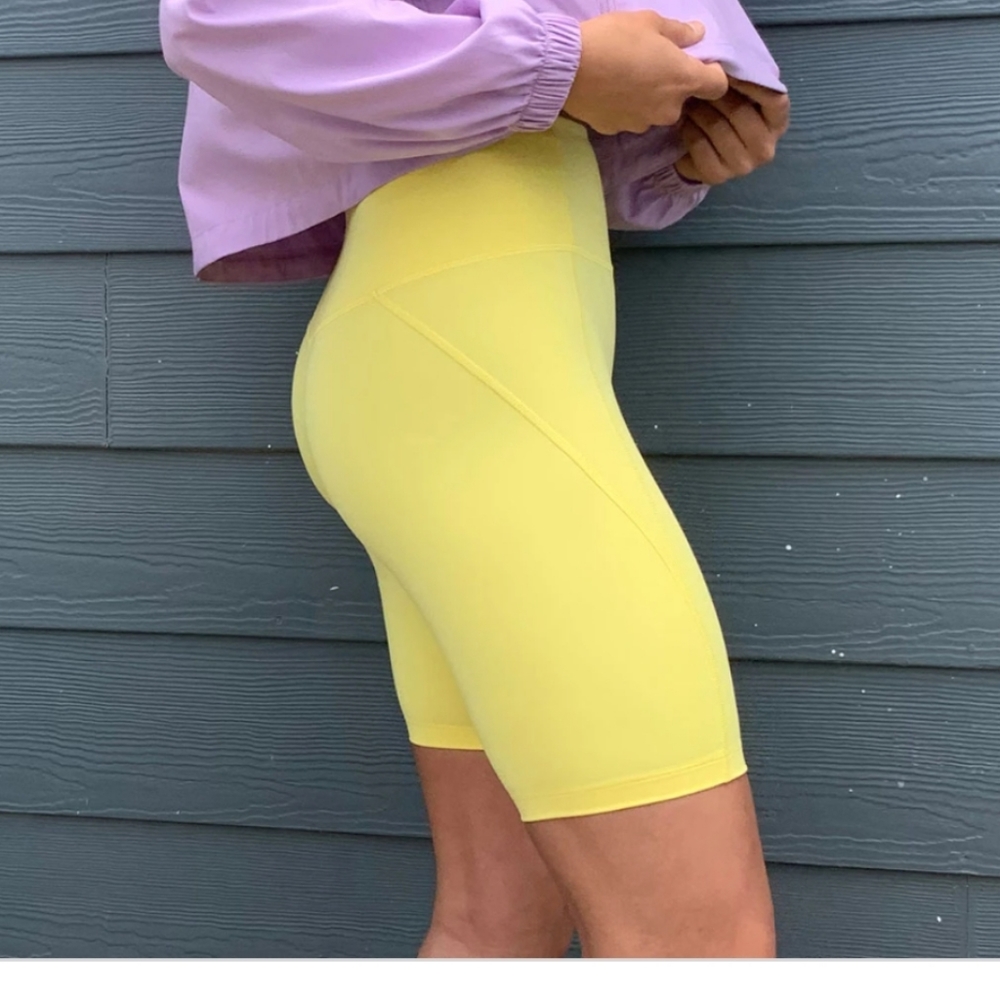 Girlfriend collective lemon biker shorts